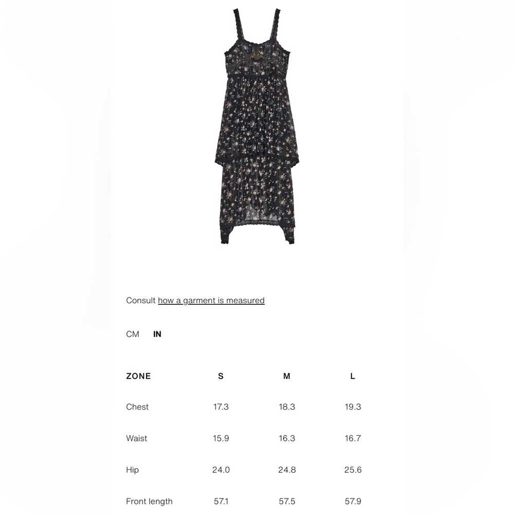 ZARA CHIFFON SEQUINS FLORAL DRESS - Picture 8 of 8